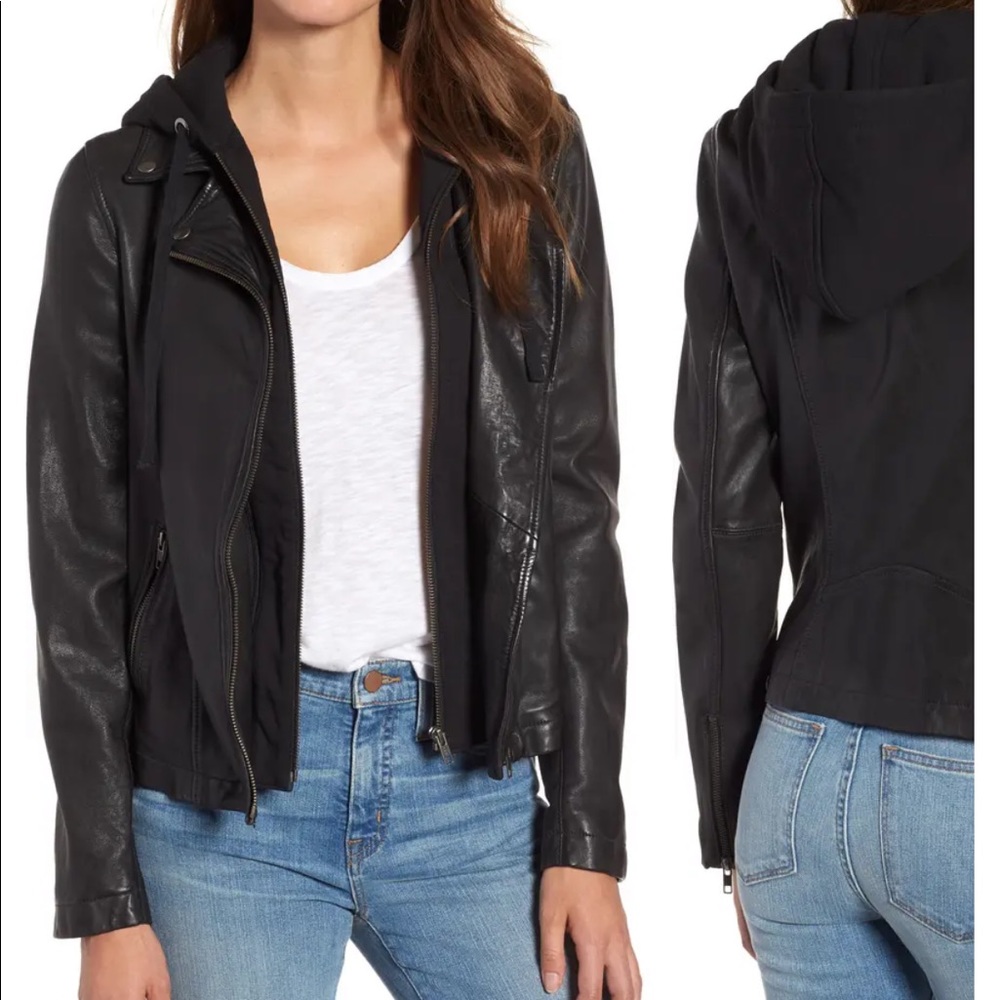 Caslon Leather Moto Jacket
